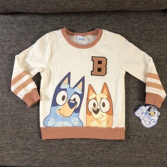 Moose Bluey Bingo Long Sleeve Pullover Sweatshirt Toddler Boys Girl 2T - Picture 5 of 10